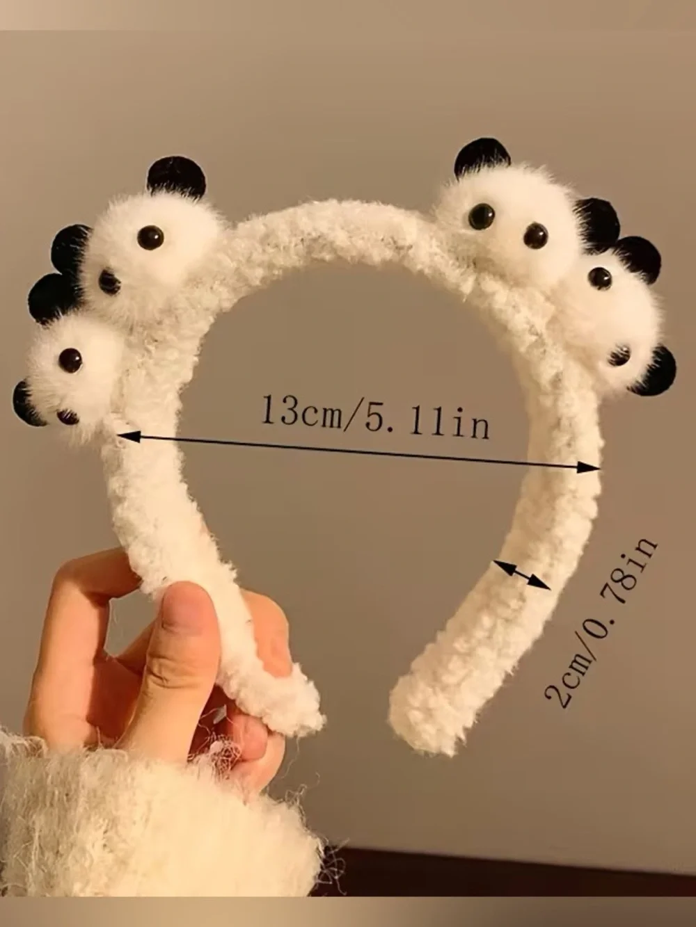 Panda Plush Spa Headband